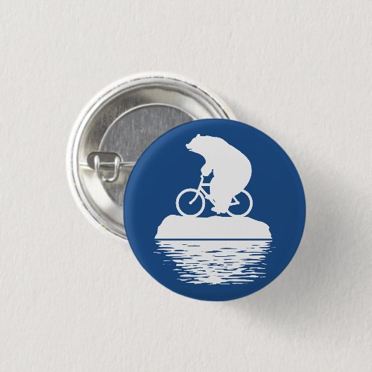 Retten Sie den Planeten: Eisbär-Fahrrad-Knopf Button (Vorne & Hinten)