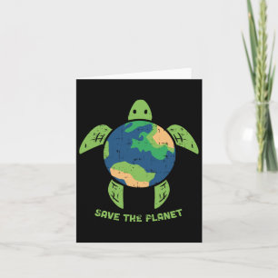 Retten Sie den Planeten Erde Tag Umwelt Schildkröt Karte