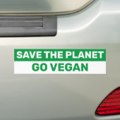 Retten Sie den Planeten für Veganen Protest gegen  Autoaufkleber (Auf Auto)