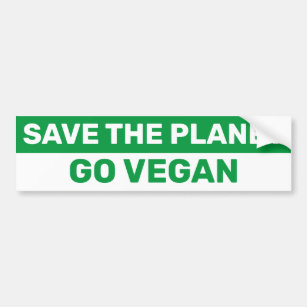 Retten Sie den Planeten für Veganen Protest gegen  Autoaufkleber
