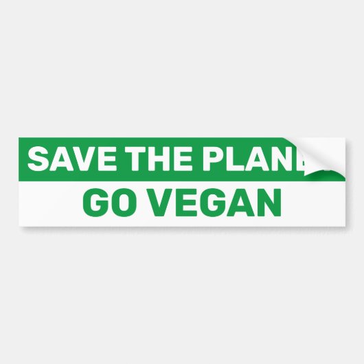 Retten Sie den Planeten für Veganen Protest gegen Autoaufkleber (Vorne)