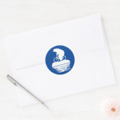 Retten Sie den Planeten: Polar Bear Bicycle Round Runder Aufkleber (Umschlag)