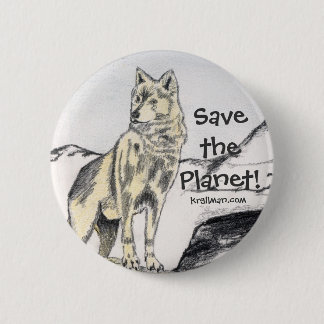 Retten Sie den Planeten! Wolf-Knopf Button