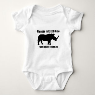 Retten Sie den Rhino Baby Strampler