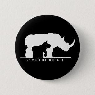 Retten Sie den Rhino Button