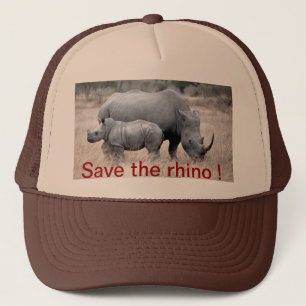 Retten Sie den Rhino-Hut Truckerkappe