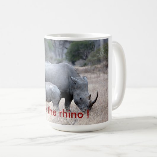 Retten Sie den Rhino! Kaffeetasse (VorderseiteRechts)
