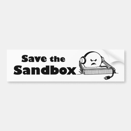 Retten Sie den Sandbox-Autoaufkleber Autoaufkleber (Vorne)
