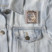 Retten Sie den Schnee-Leoparden Button (Beispiel)