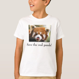 Retten Sie den T - Shirt des roter Panda-Kindes