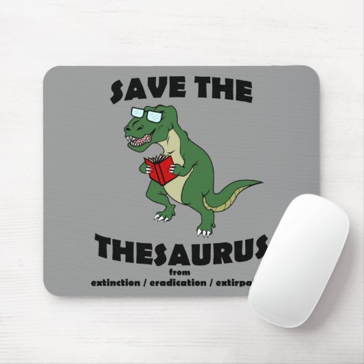 Retten Sie den Thesaurus-Dinosaurier Mousepad (Mit Mouse)