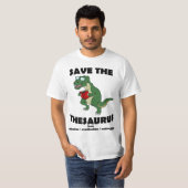 Retten Sie den Thesaurus-Dinosaurier T-Shirt (Vorne ganz)