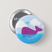 Retten Sie den Walen niedlichen Knopf Button (Vorne & Hinten)