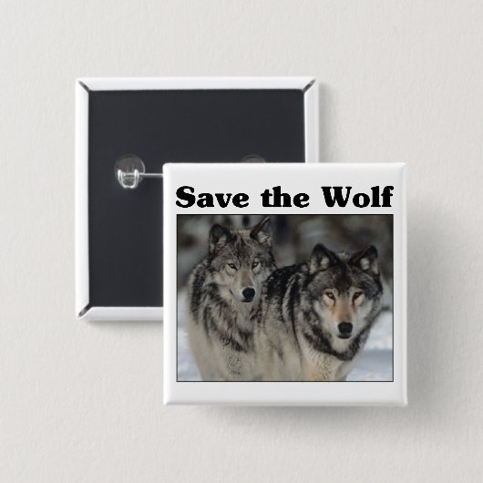 Retten Sie den Wolf Button (Vorne & Hinten)