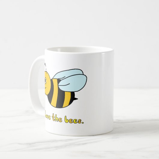 'Retten Sie der Bienen Kaffeetasse (Vorderseite Links)