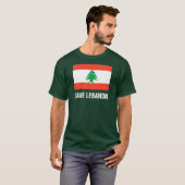 Retten Sie der Libanon-Waldgrün-T - Shirt (Vorne ganz)