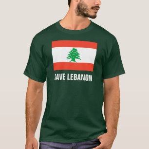 Retten Sie der Libanon-Waldgrün-T - Shirt