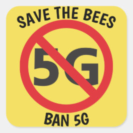 Retten Sie die Bienen, Aufkleber des Verbots 5G