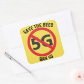 Retten Sie die Bienen, Aufkleber des Verbots 5G (Umschlag)