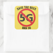 Retten Sie die Bienen, Aufkleber des Verbots 5G (Tasche)