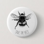 Retten Sie die Bienen Button (Vorderseite)