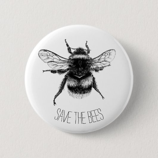 Retten Sie die Bienen Button (Vorderseite)
