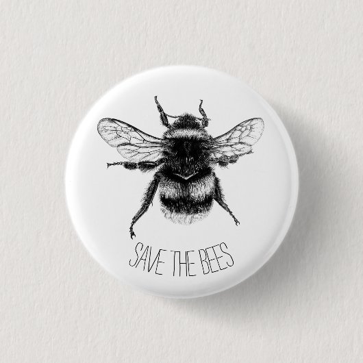 Retten Sie die Bienen Button (Vorderseite)