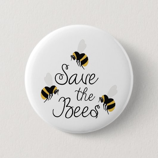 Retten Sie die Bienen Button (Vorderseite)