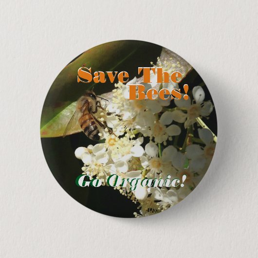 Retten Sie die Bienen/das Aktivismus-Button Button (Vorderseite)