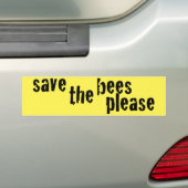 Retten Sie die Bienen gefallen gelbem Autoaufkleber (Auf Auto)