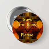Retten Sie die Bienen gefallen knöpfen Button (Vorne & Hinten)
