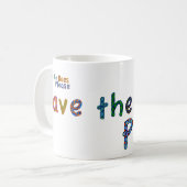 Retten Sie die Bienen gefallen lässiger Kaffeetasse (Vorderseite Links)