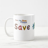 Retten Sie die Bienen gefallen lässiger Kaffeetasse (Links)