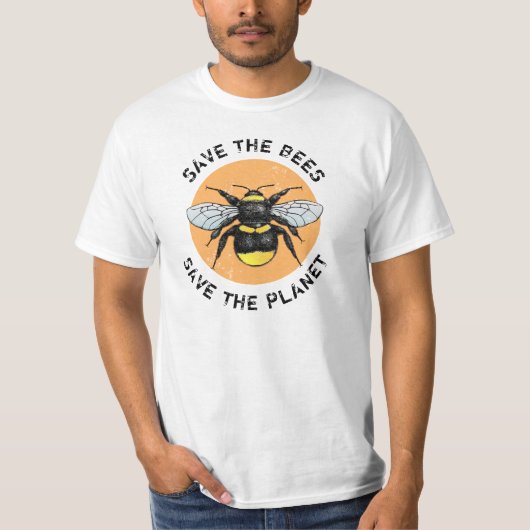 Retten Sie die Bienen retten den Planeten T-Shirt (Vorderseite)