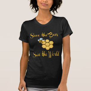 Retten Sie die Bienen retten die Welt T-Shirt