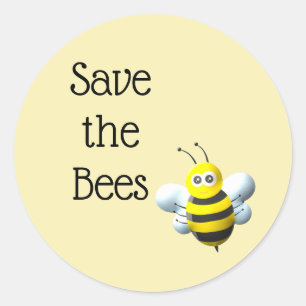Retten Sie die Bienen Runder Aufkleber