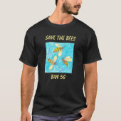 Retten Sie die Bienen, T - Shirt des Verbot-5G (Vorderseite)