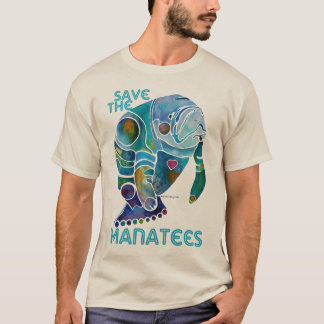 Retten Sie die blauen Manatis T-Shirt