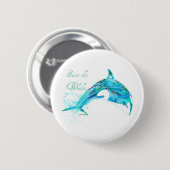Retten Sie die blauen Wale Button (Vorne & Hinten)