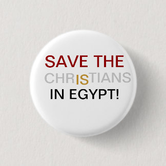 retten Sie die Christen von Ägypten-Knopf Button