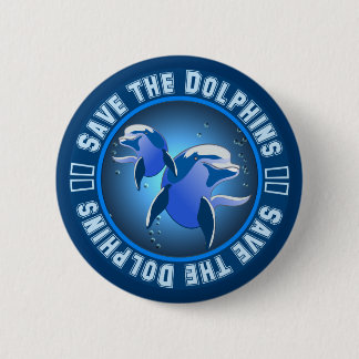 Retten Sie die Delphine Button