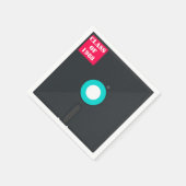 Retten Sie die Diskette des Computers| Blue & Red  Serviette (Ecke)