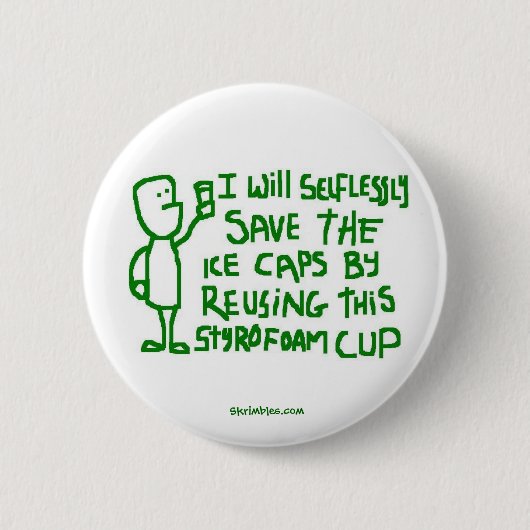 Retten Sie die Eiskappen Button (Vorderseite)