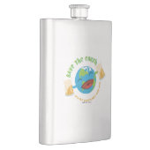 Retten Sie die Erde Flachmann (Rechts)