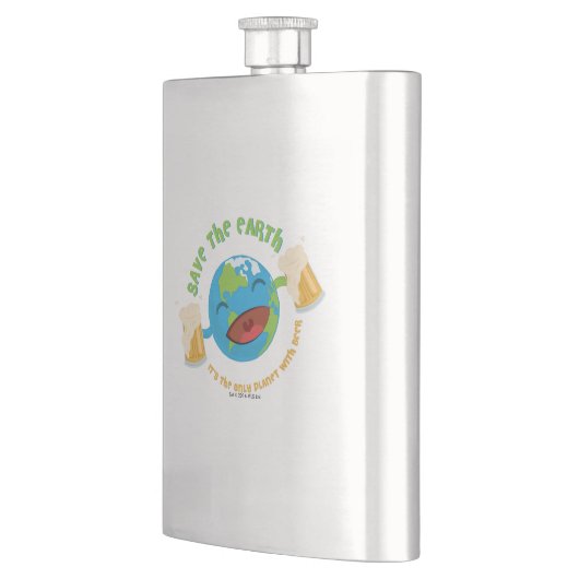 Retten Sie die Erde Flachmann (Links)