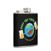 Retten Sie die Erde Flachmann (Rechts)