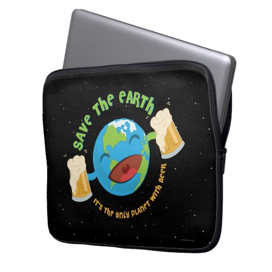 Retten Sie die Erde Laptopschutzhülle (Vorderseite Links)