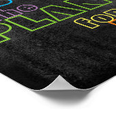 Retten Sie die farbenfrohe Plakatwand des Planeten Poster (Ecke)