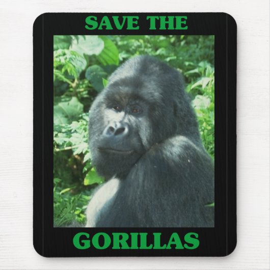 Retten Sie die Gorillas Mousepad (Vorne)