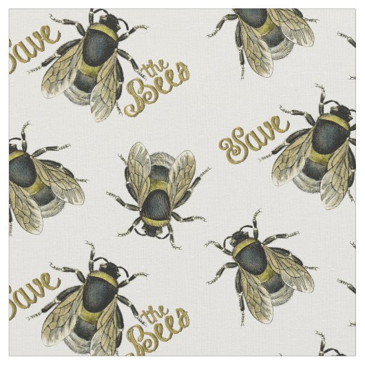 Retten Sie die Honig-Biene Stoff (Nahaufnahme)